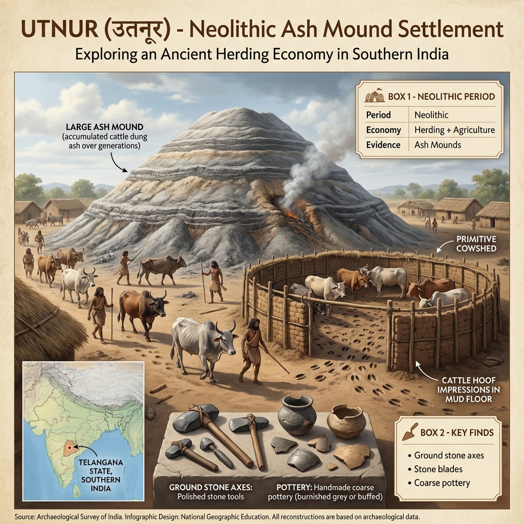 Utnur Neolithic Ashmounds