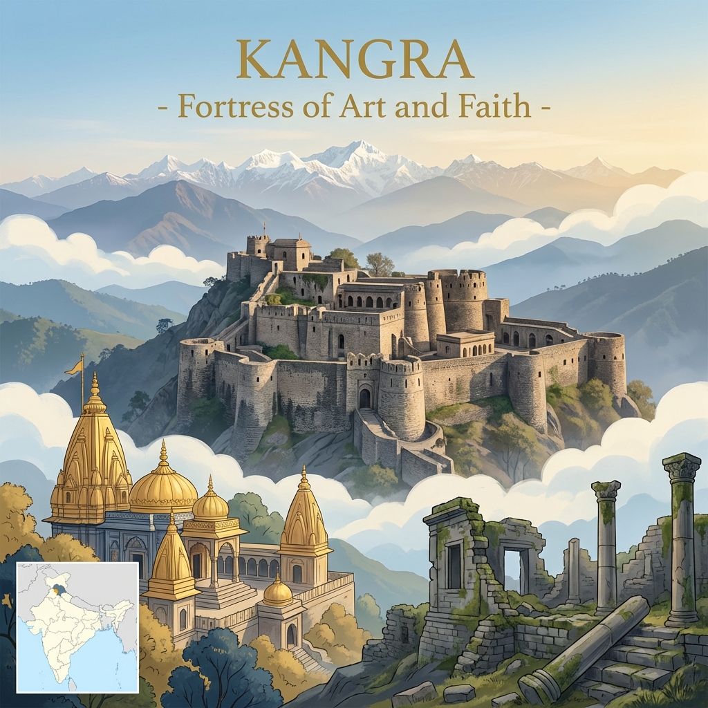 Kangra Fort Painting Detail