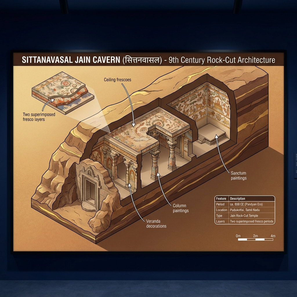 Sittanavasal Cave Architecture