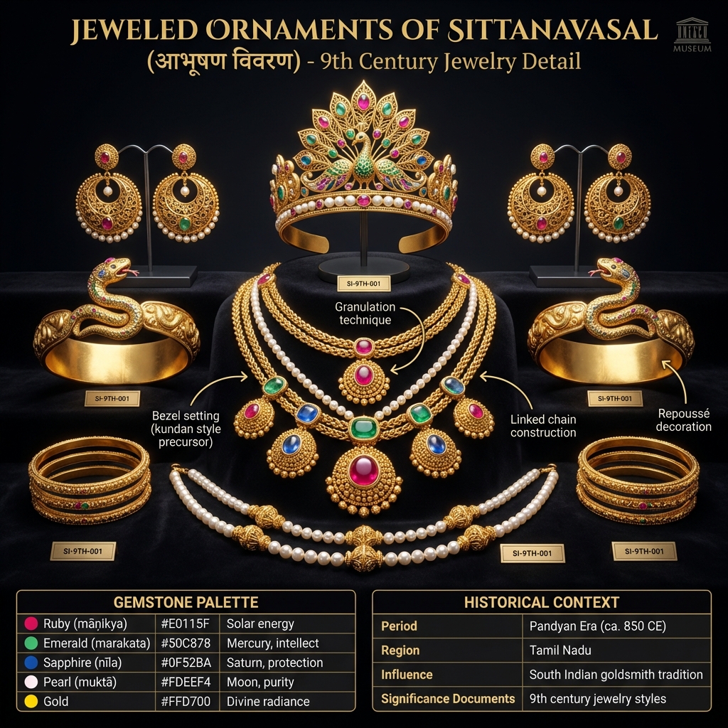 Sittanavasal Jewelry Detail