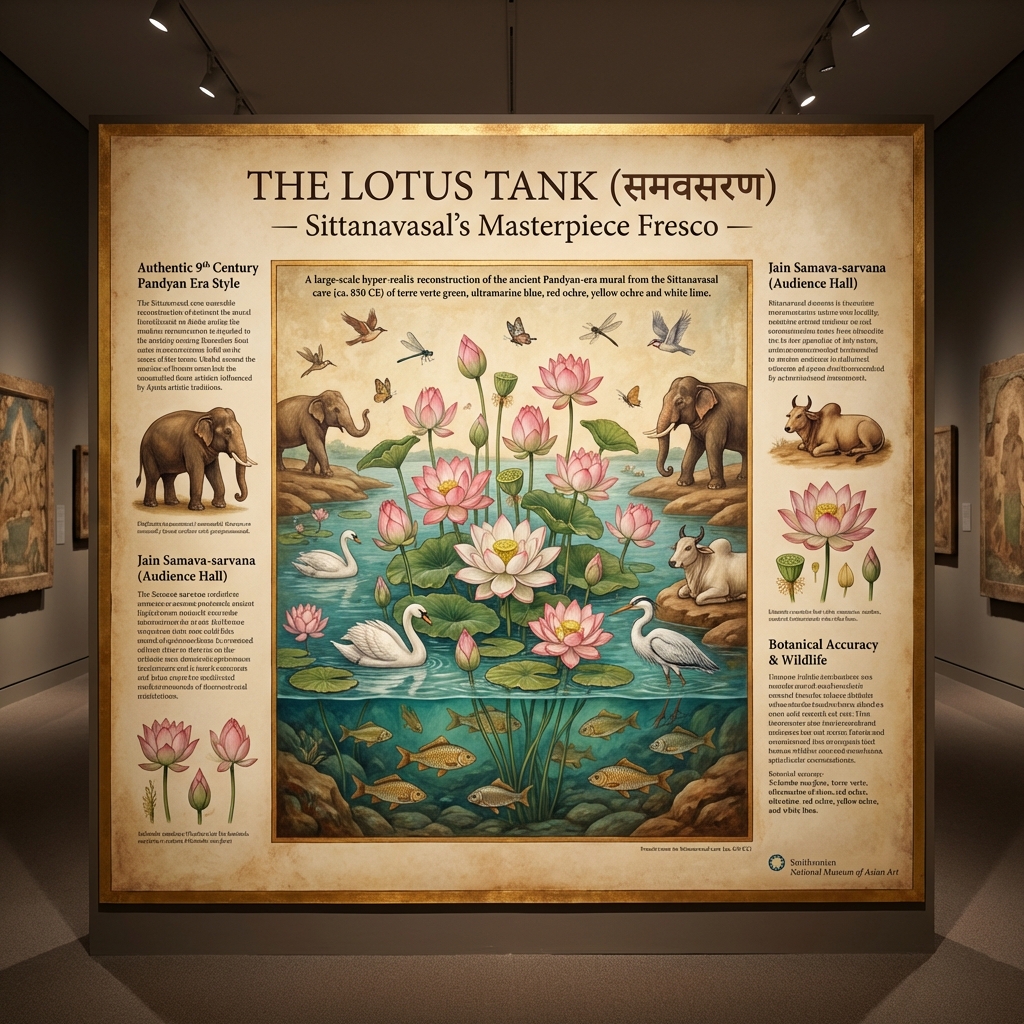 Sittanavasal Lotus Tank Alternate View