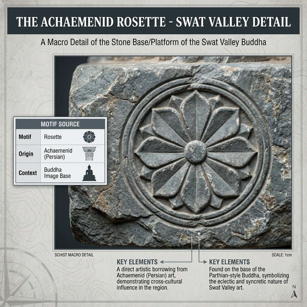 Swat Buddha Rosette Detail