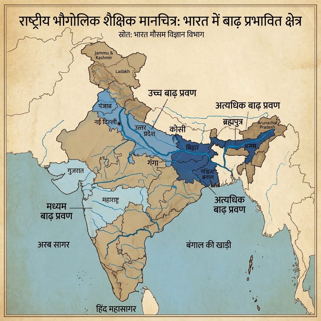 Flood Hazard Zones (Badh Kshetra) of India