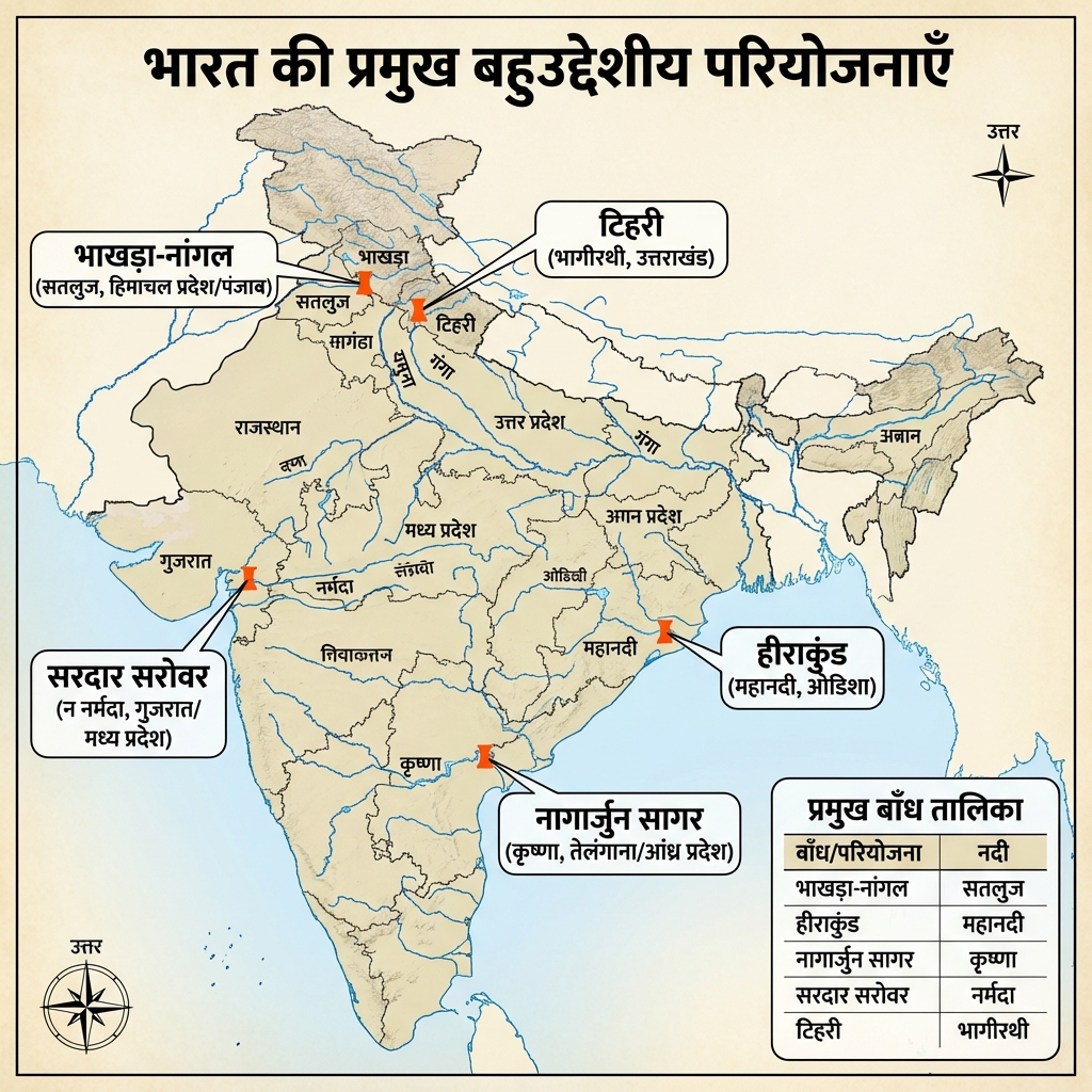 Multipurpose Projects (Bahuudeshiya Pariyojnaye) Map