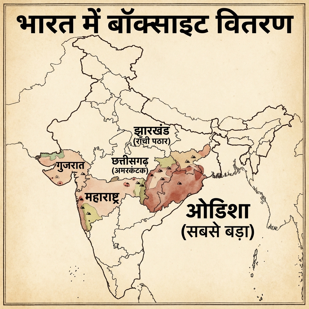 Bauxite Distribution (Bauxite Vitaran) Map
