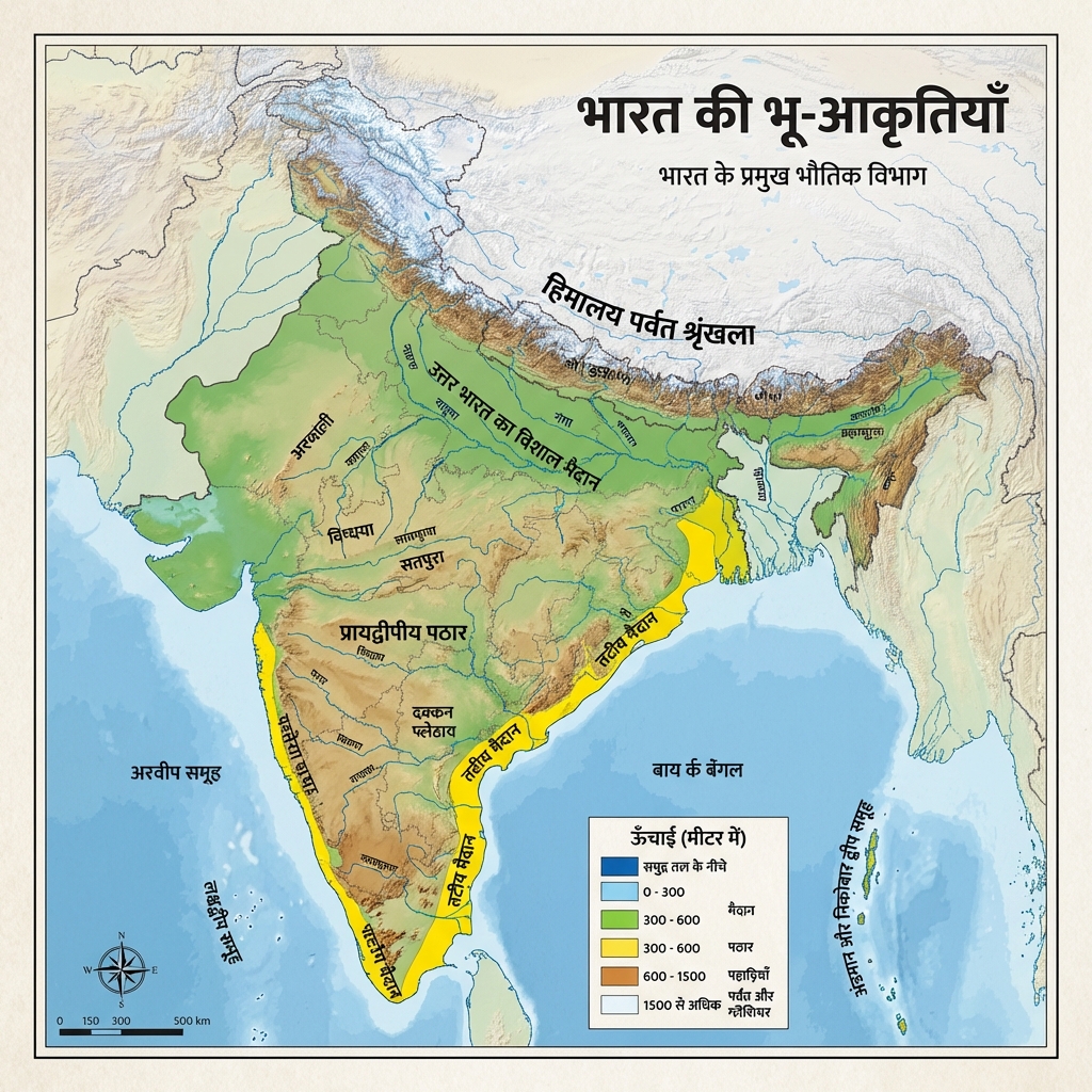 India: Physiographic Divisions (Bhu-akriti)