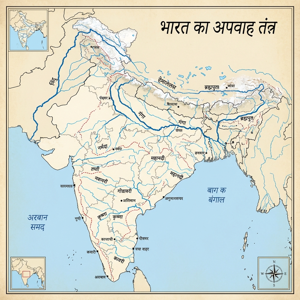India: Major River Systems (Nadi Tantra)