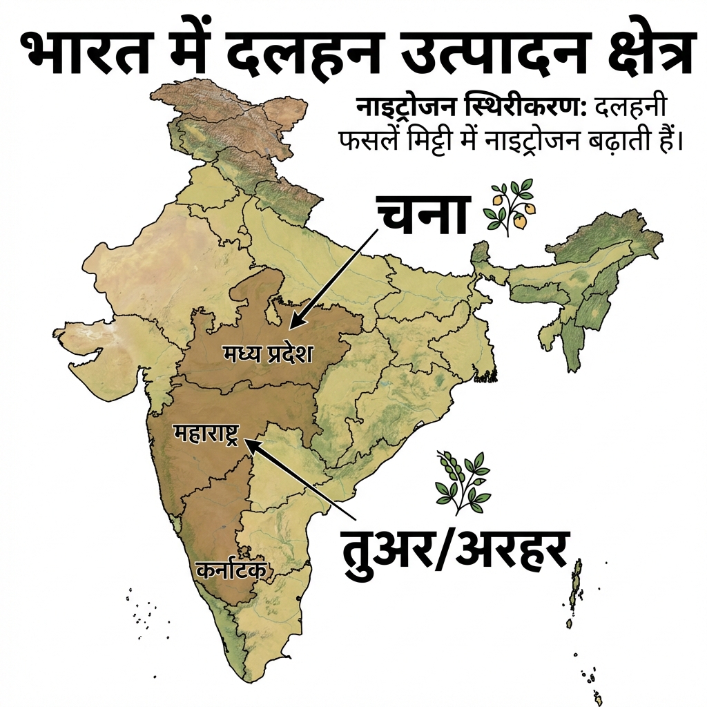 Pulses Production (Dalhan Utpadan) Map