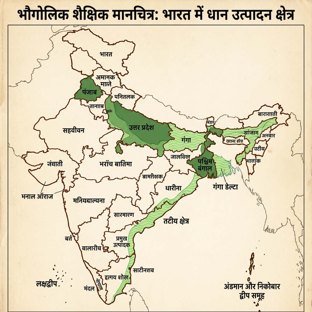 Rice Production (Dhan Utpadan) Map