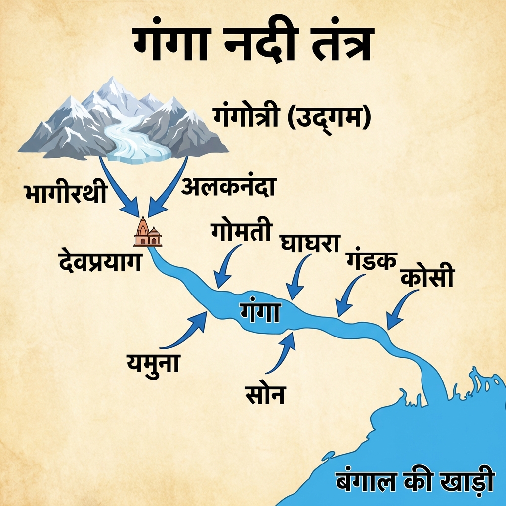 River Flow: Ganga Detailed