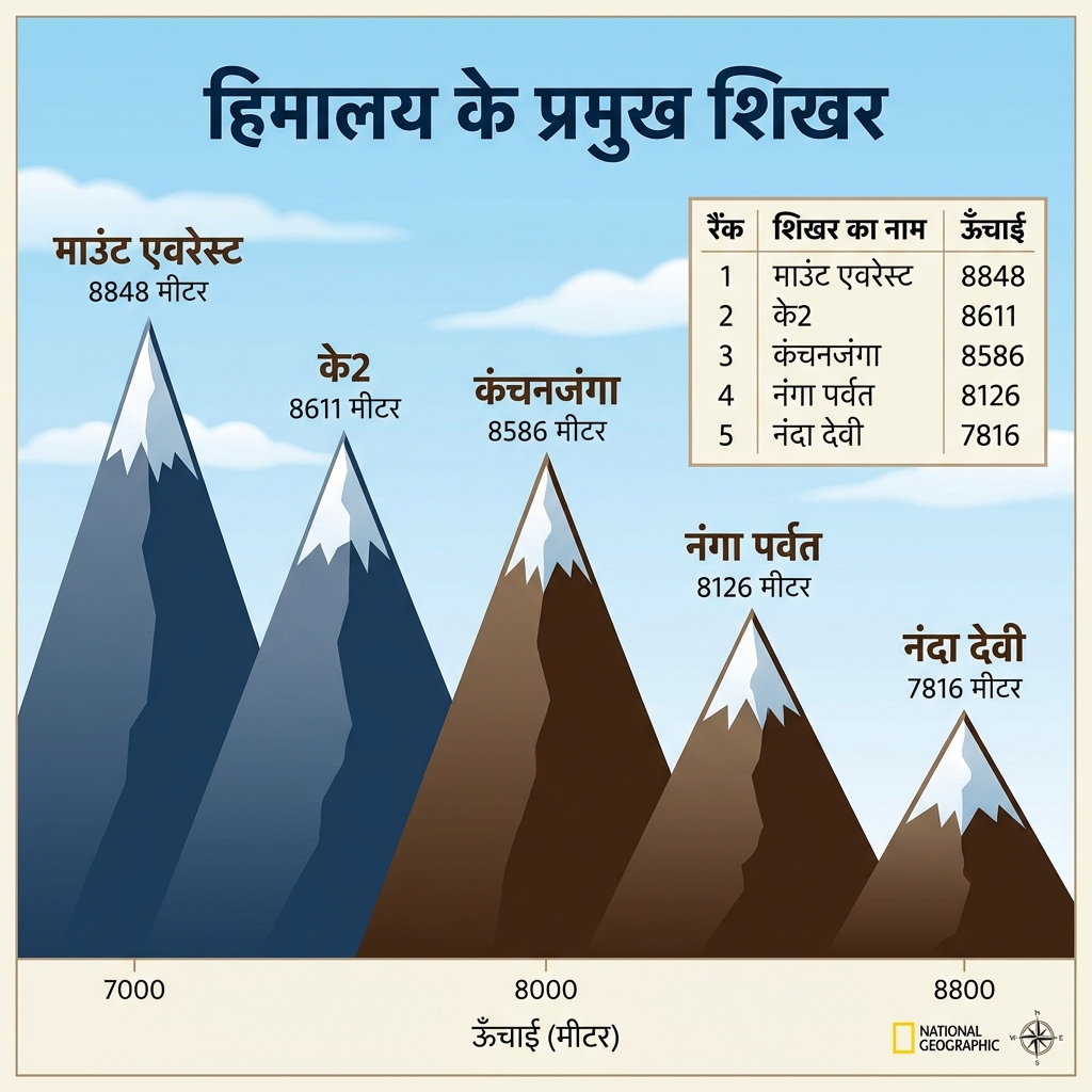 Himalayan Peaks (Pramukh Shikhar) Map