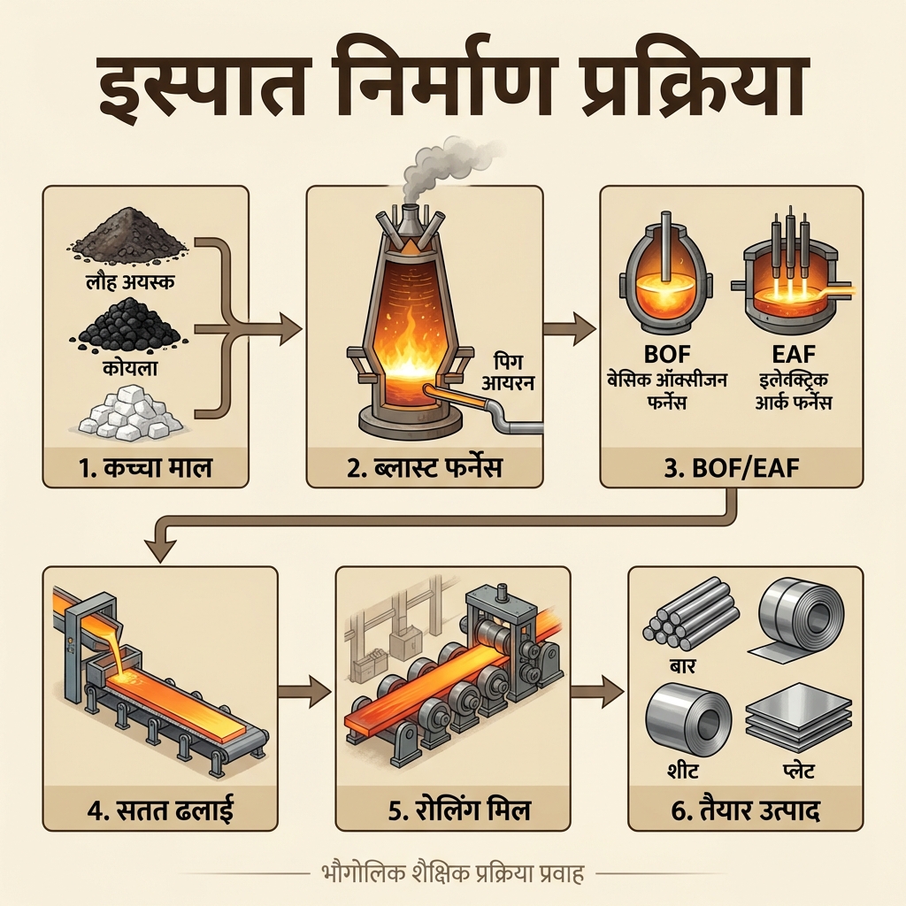 Iron  Steel Production (Ispat Nirman) Process