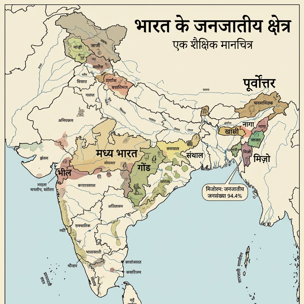 Tribal Areas (Janjatiya Kshetra) Map