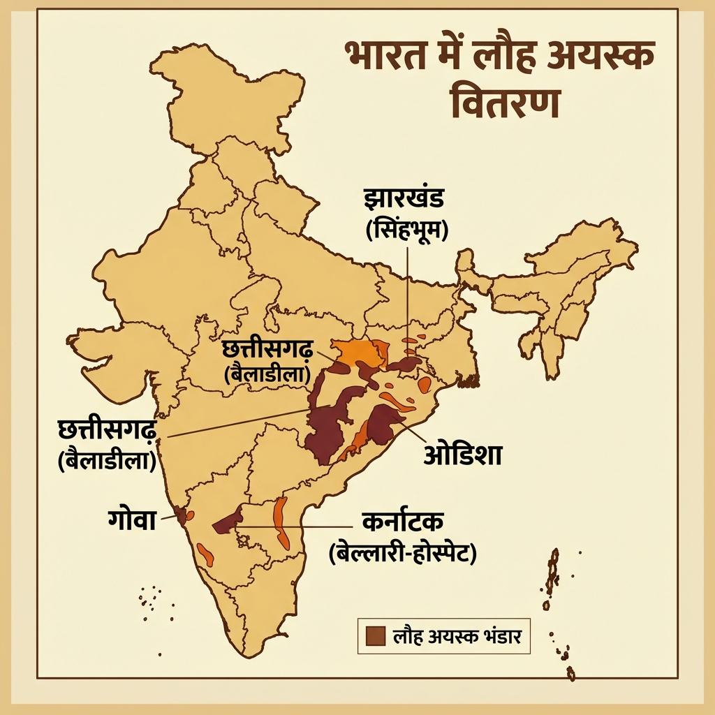 Iron Ore (Lauha Ayask) Distribution Map