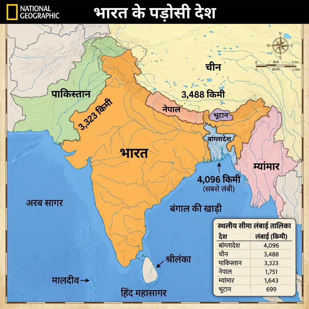India: Neighbors v2 Detailed Map