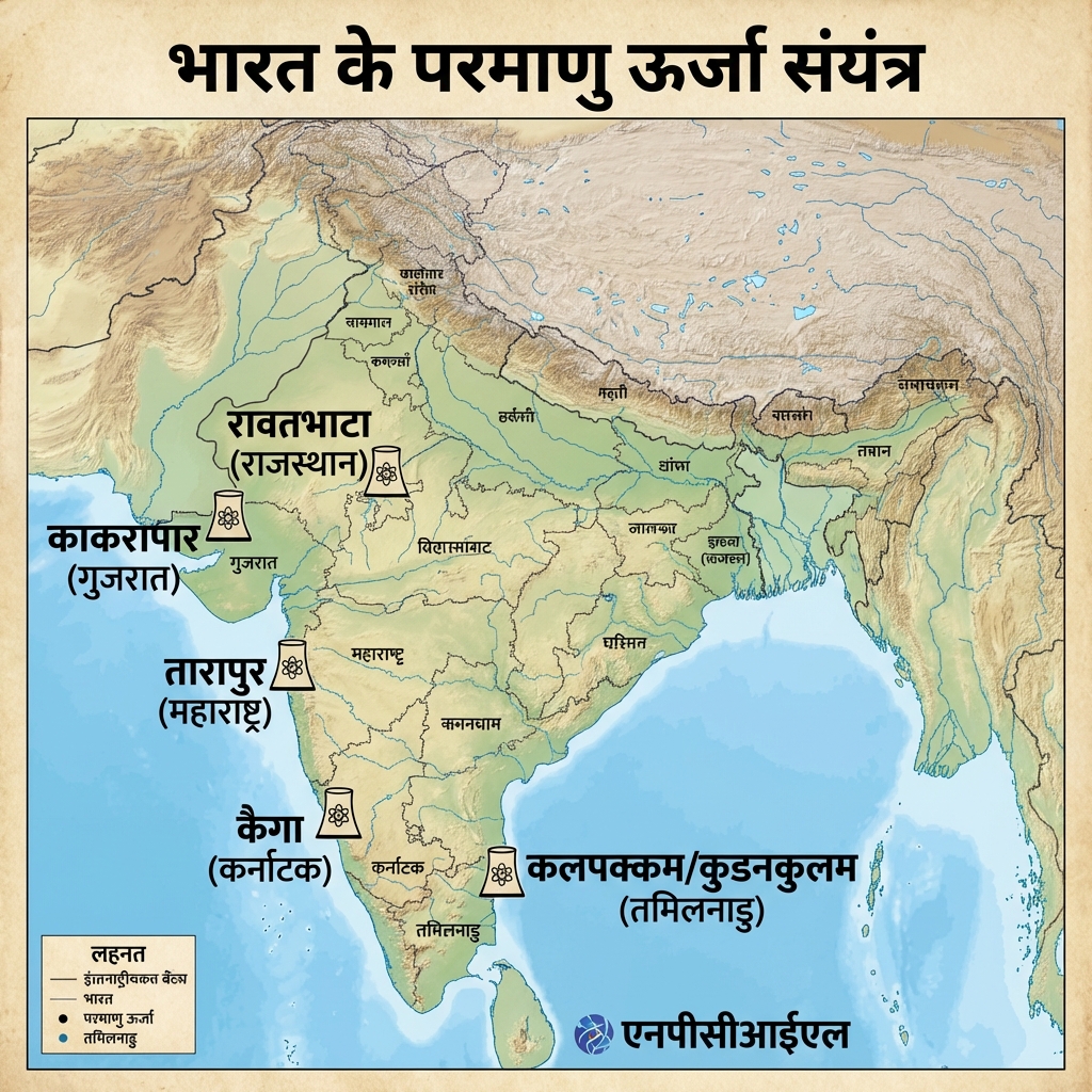 Nuclear Power Plants (Parmanu Sanyantra) Map