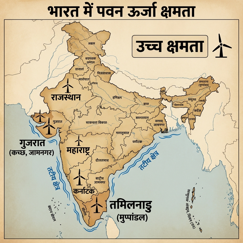 Wind Energy (Pawan Urja) Map
