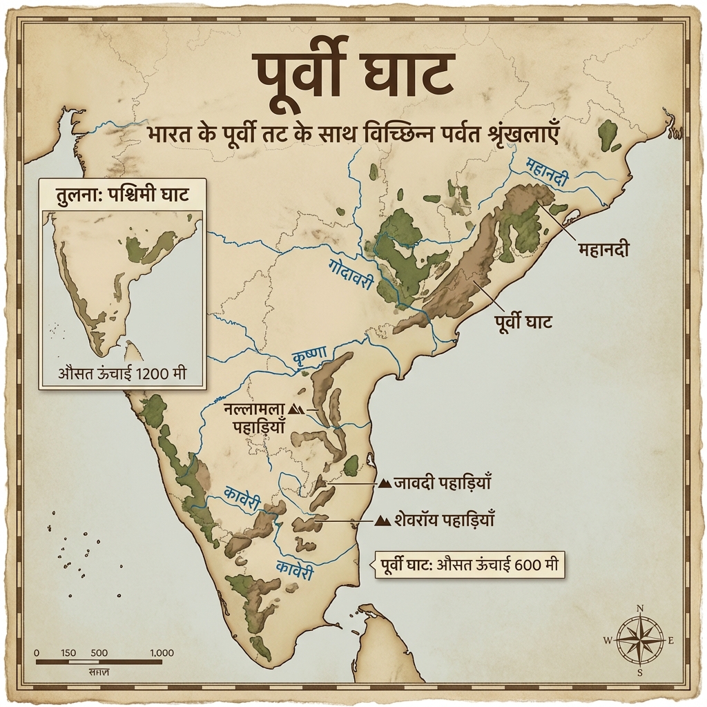 Eastern Ghats (Poorvi Ghat) Detailed