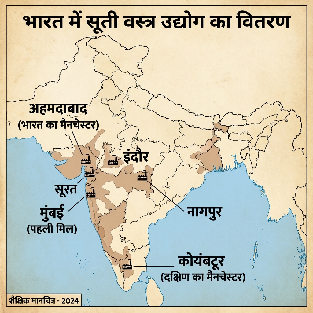 Cotton Textile Industry (Suti Vastra) Distribution