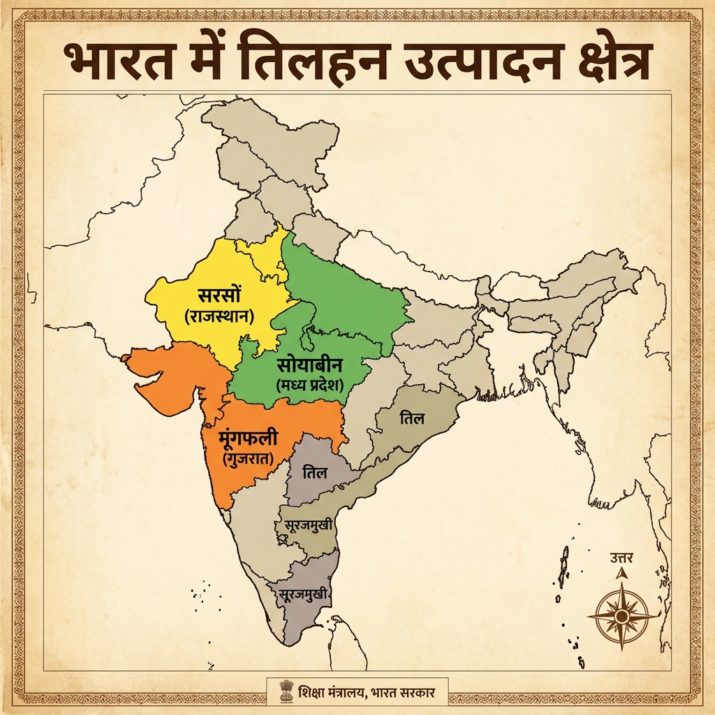 Oilseeds Production (Tilhan Utpadan) Map