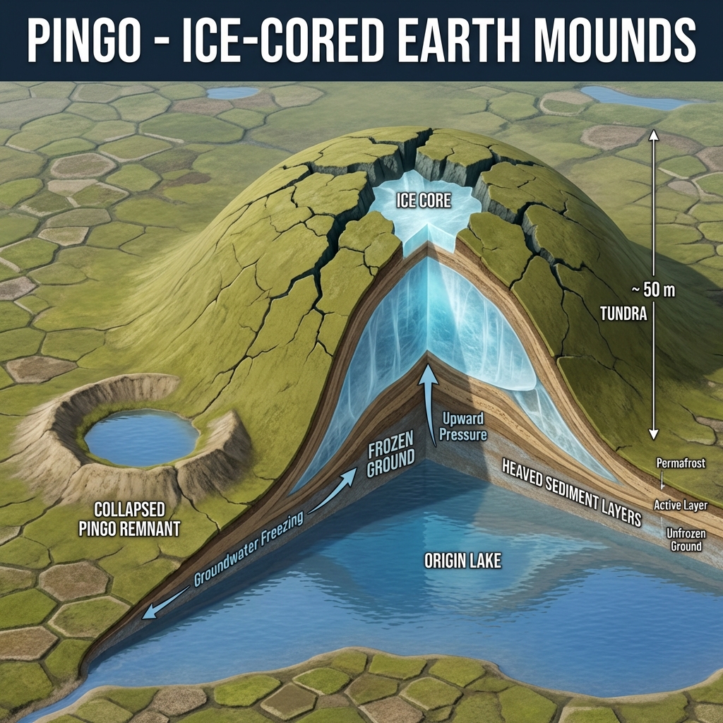 Pingo (Hydrolaccolith) Mound