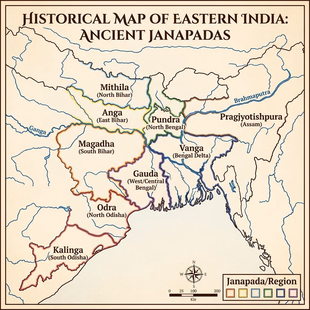 Eastern India Ancient Map