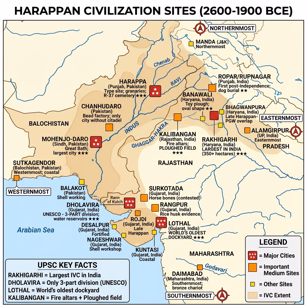 Harappan Extension Map