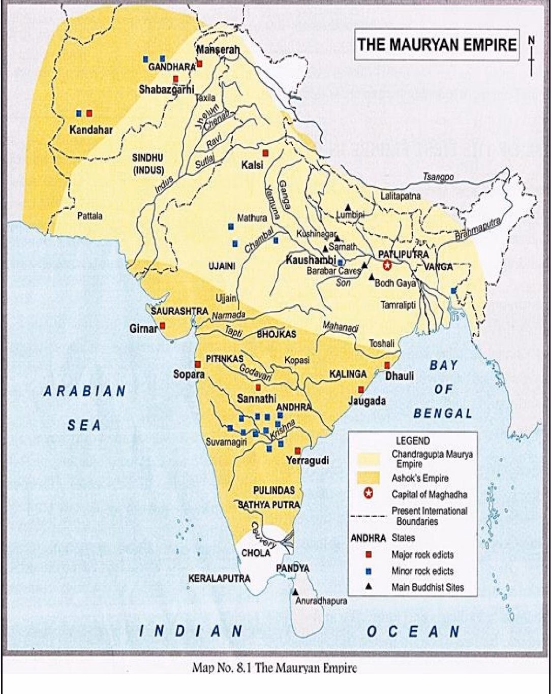Mauryan Empire Map