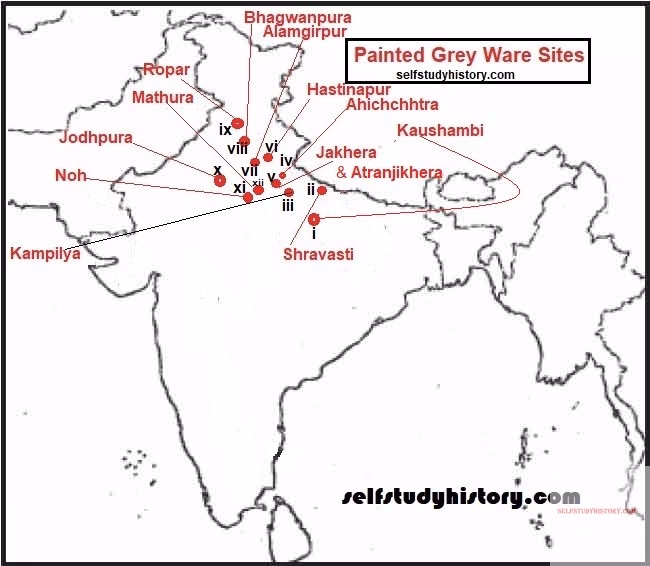 Painted Grey Ware (PGW) Distribution Map