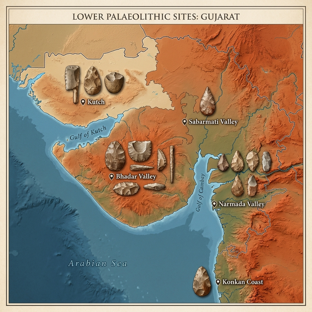 Gujarat Prehistoric Map