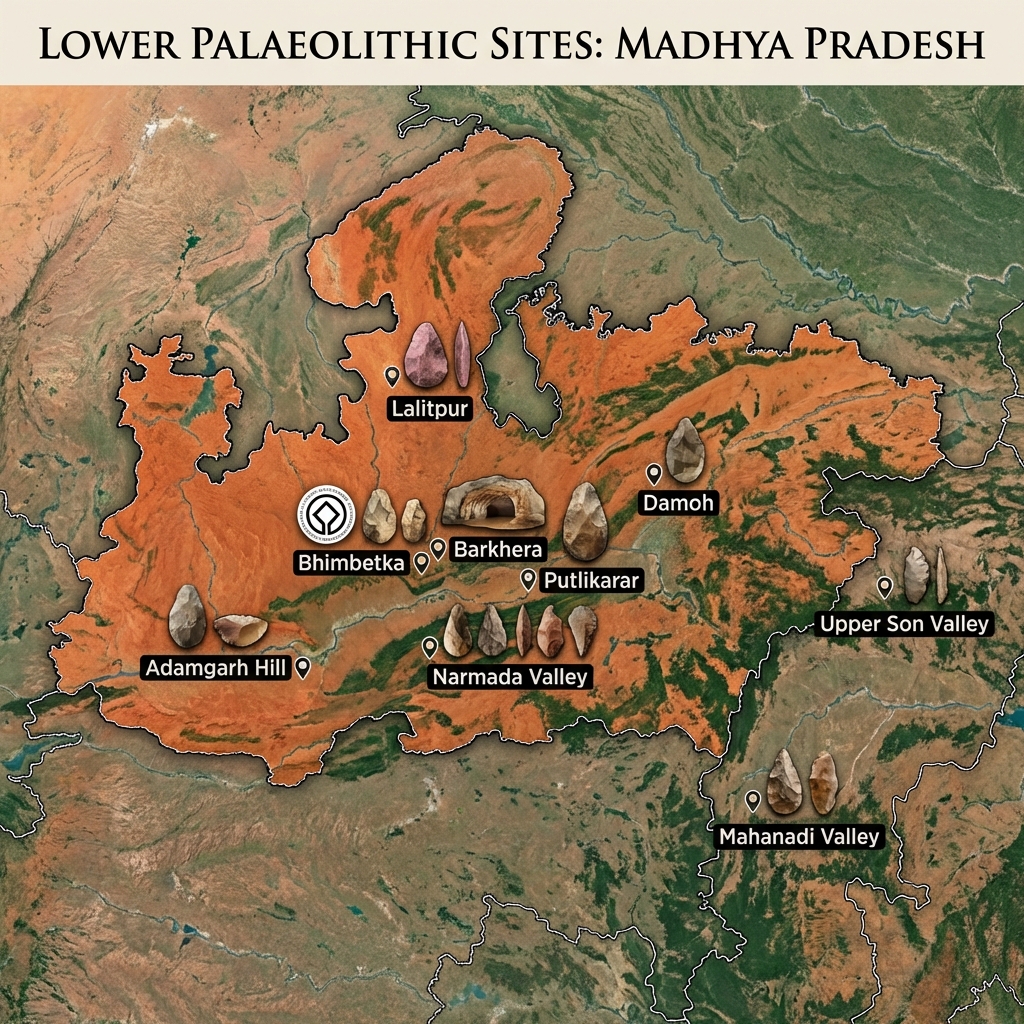 Madhya Pradesh Prehistoric Map
