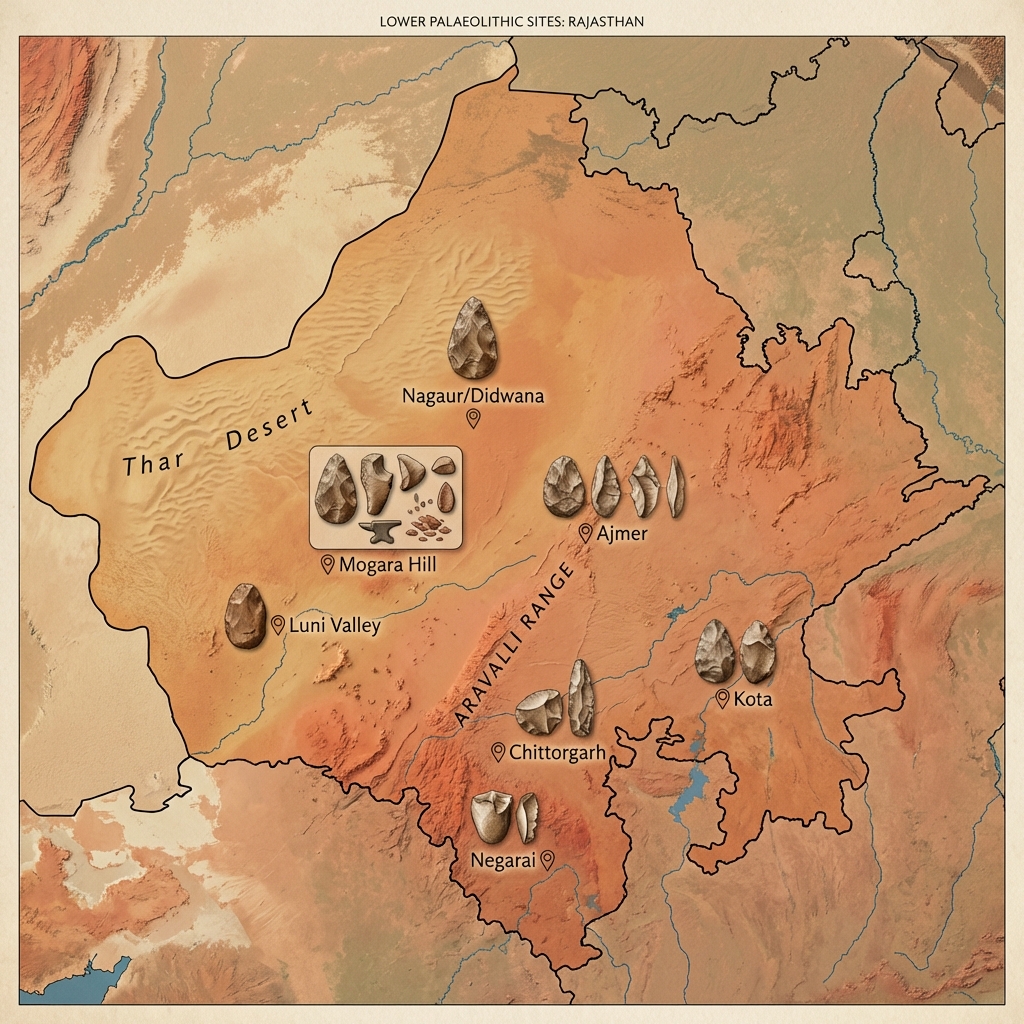 Rajasthan Prehistoric Map