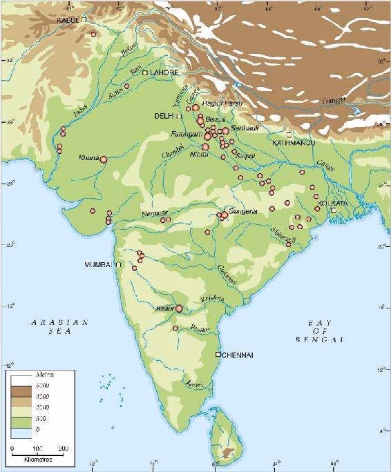 Copper Hoards Distribution Map