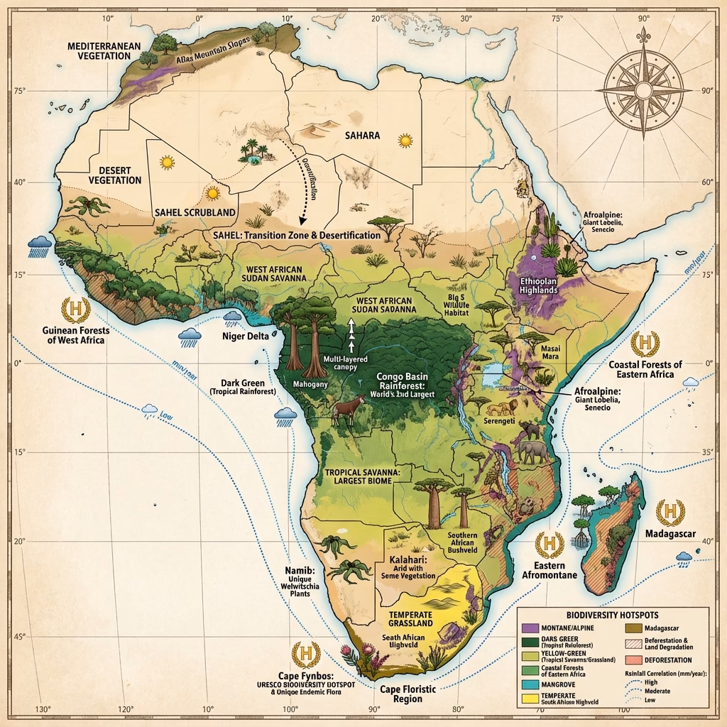 Africa: Natural Vegetation and Biomes
