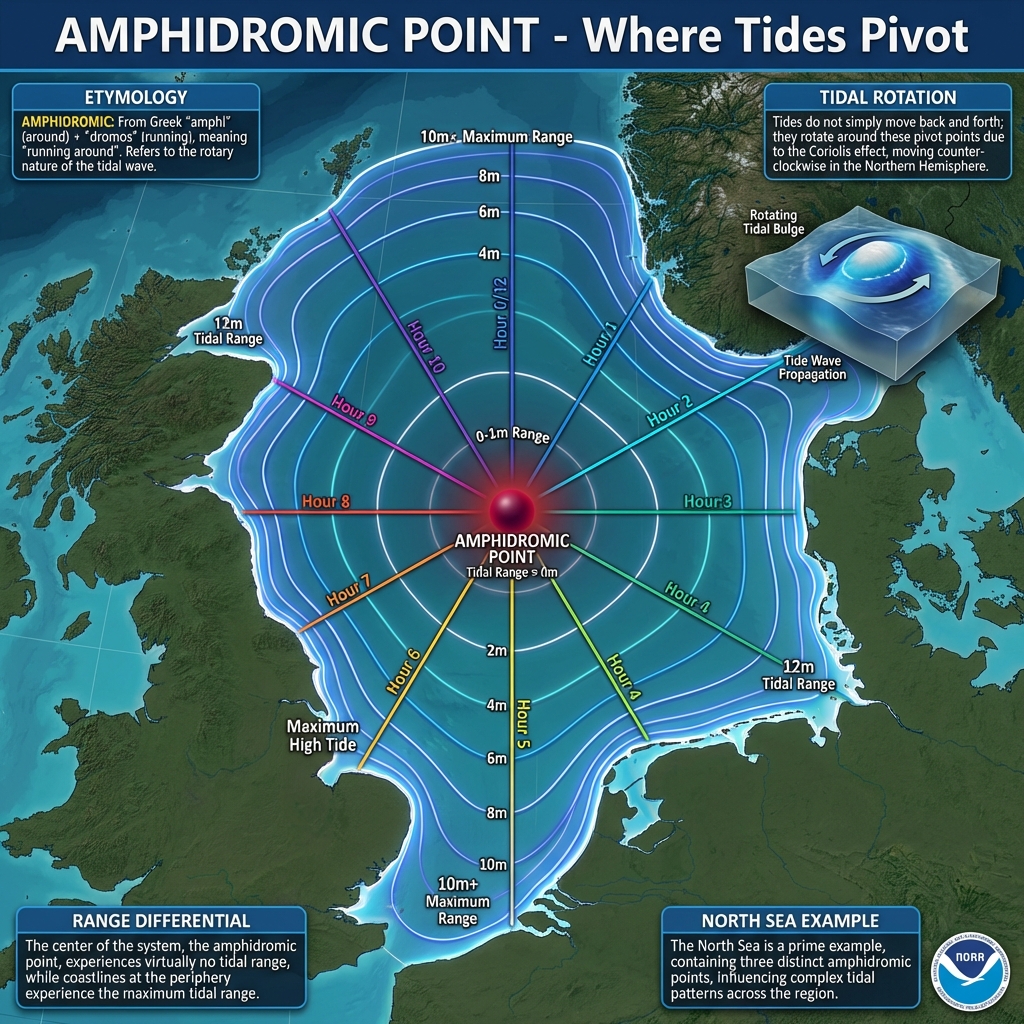 Amphidromic Points and Tidal Ranges