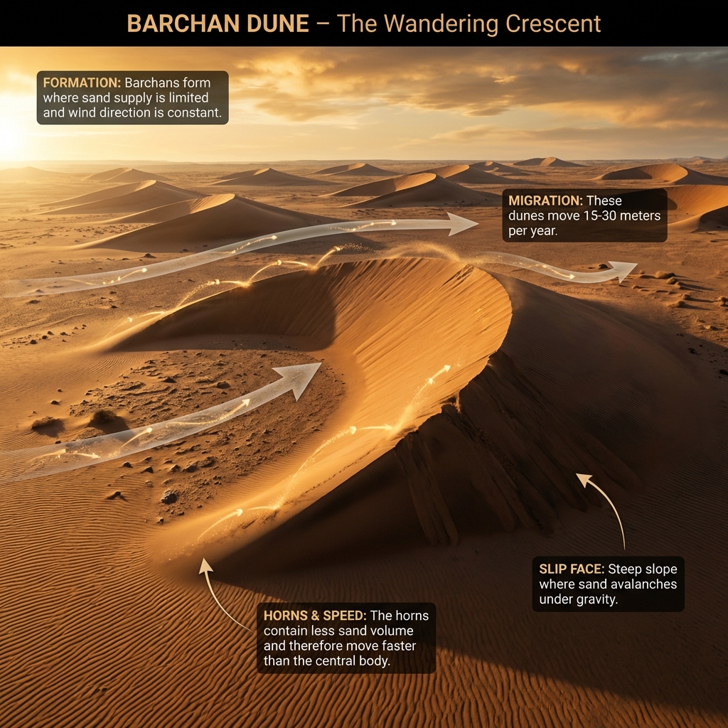 Barchan Dune Structure