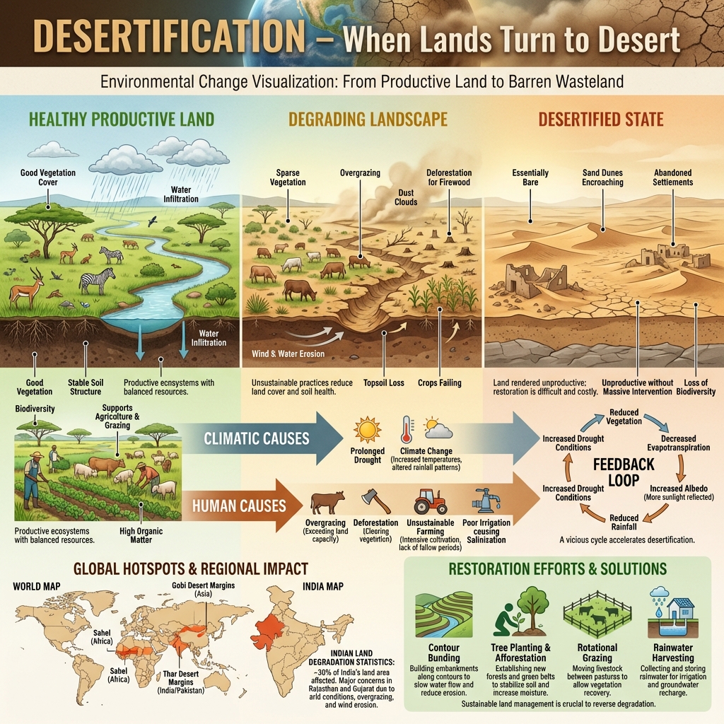 Desertification Process and Cycle