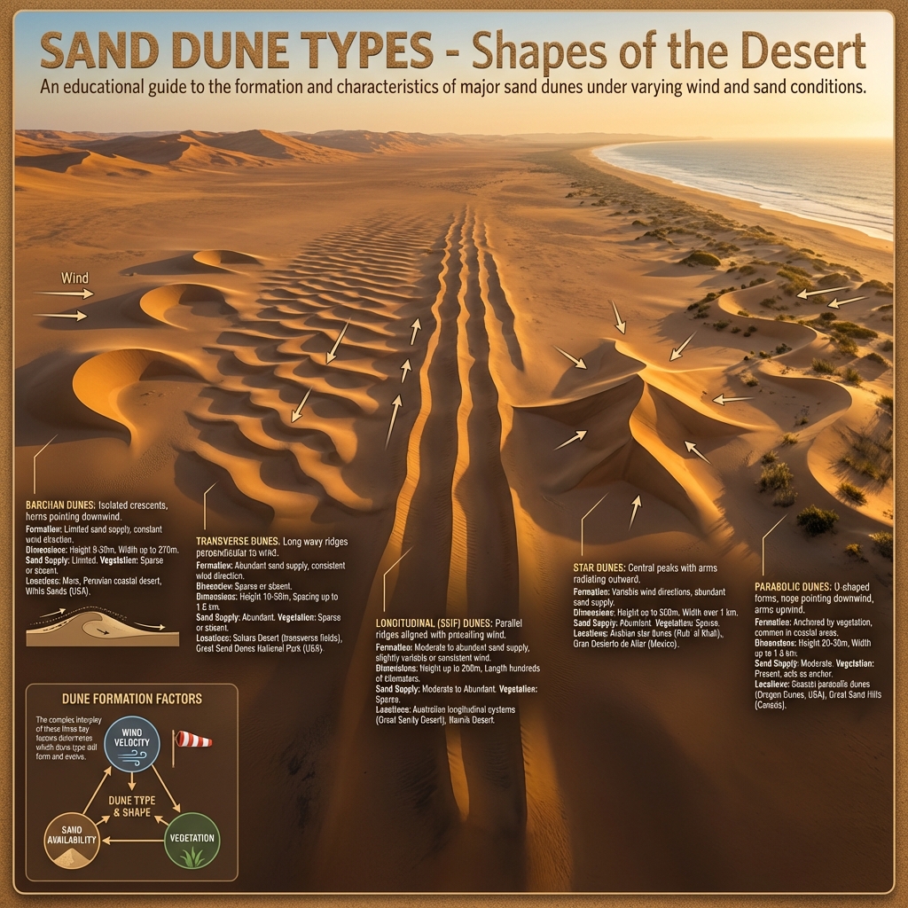 Sand Dune Types and Wind Direction