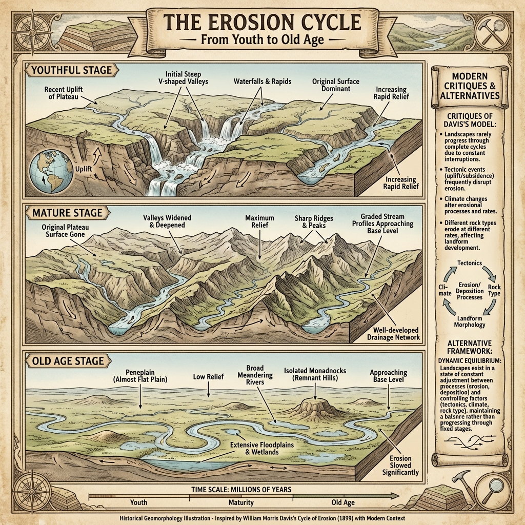 The Cycle of Erosion: Youth, Maturity, and Old Age