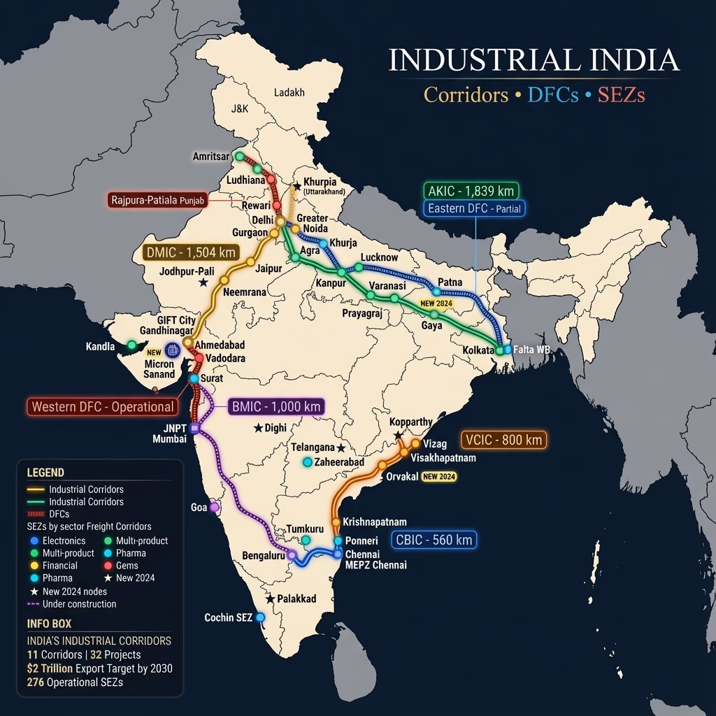 India's Industrial Corridors and SEZs