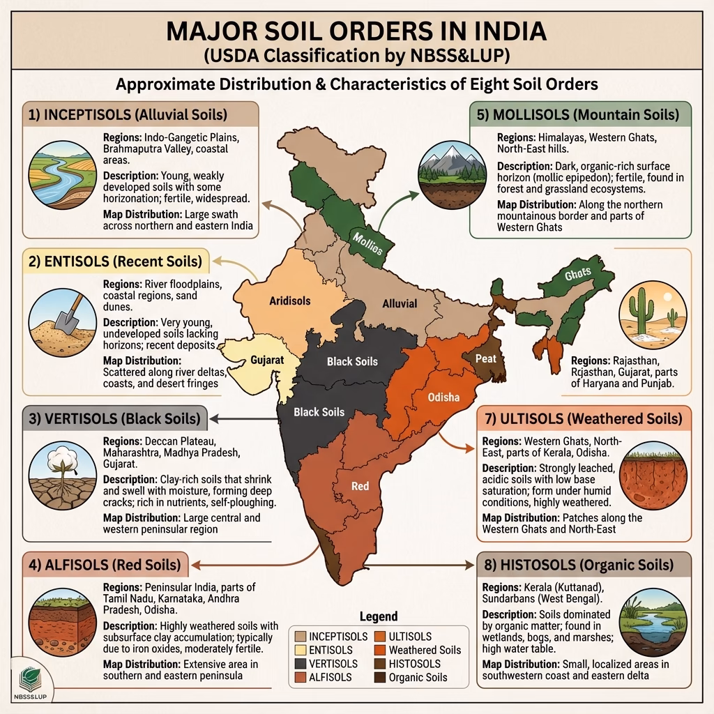 Major Soil Orders of India (ICAR)