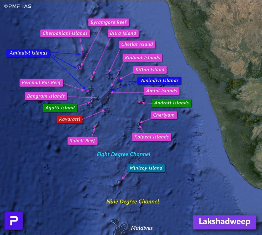 Lakshadweep Islands: Coral Atolls Map