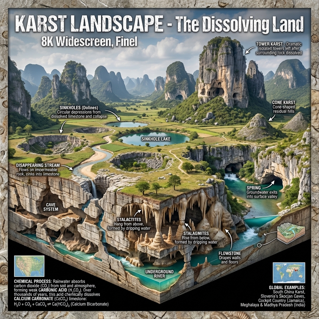 Karst Landscape Features and Groundwater Action