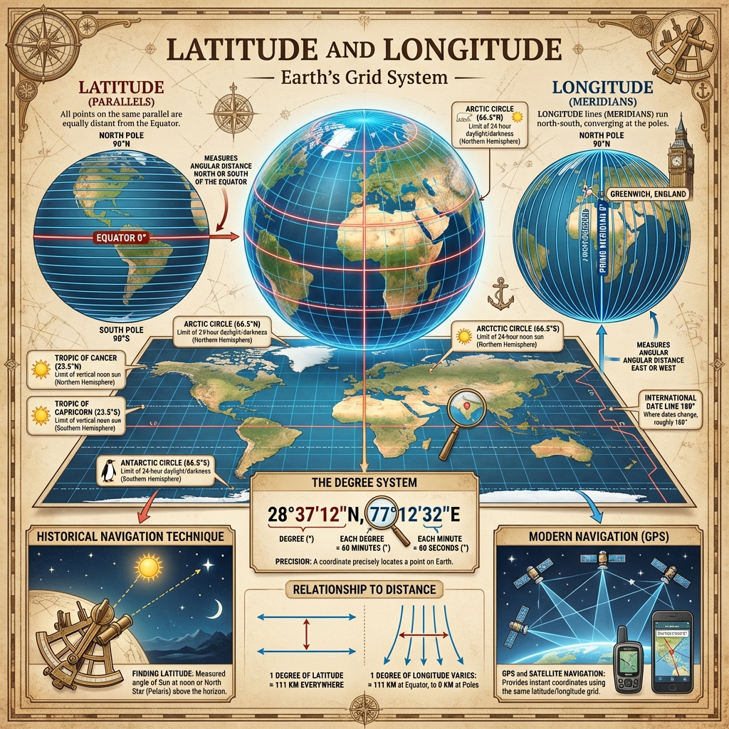 Latitudes  Longitudes Grid