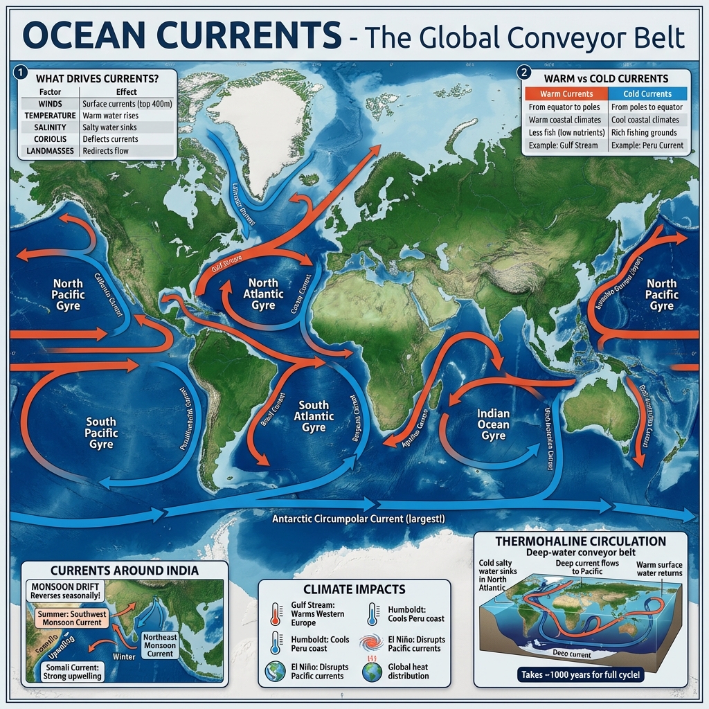 Global Ocean Currents Map