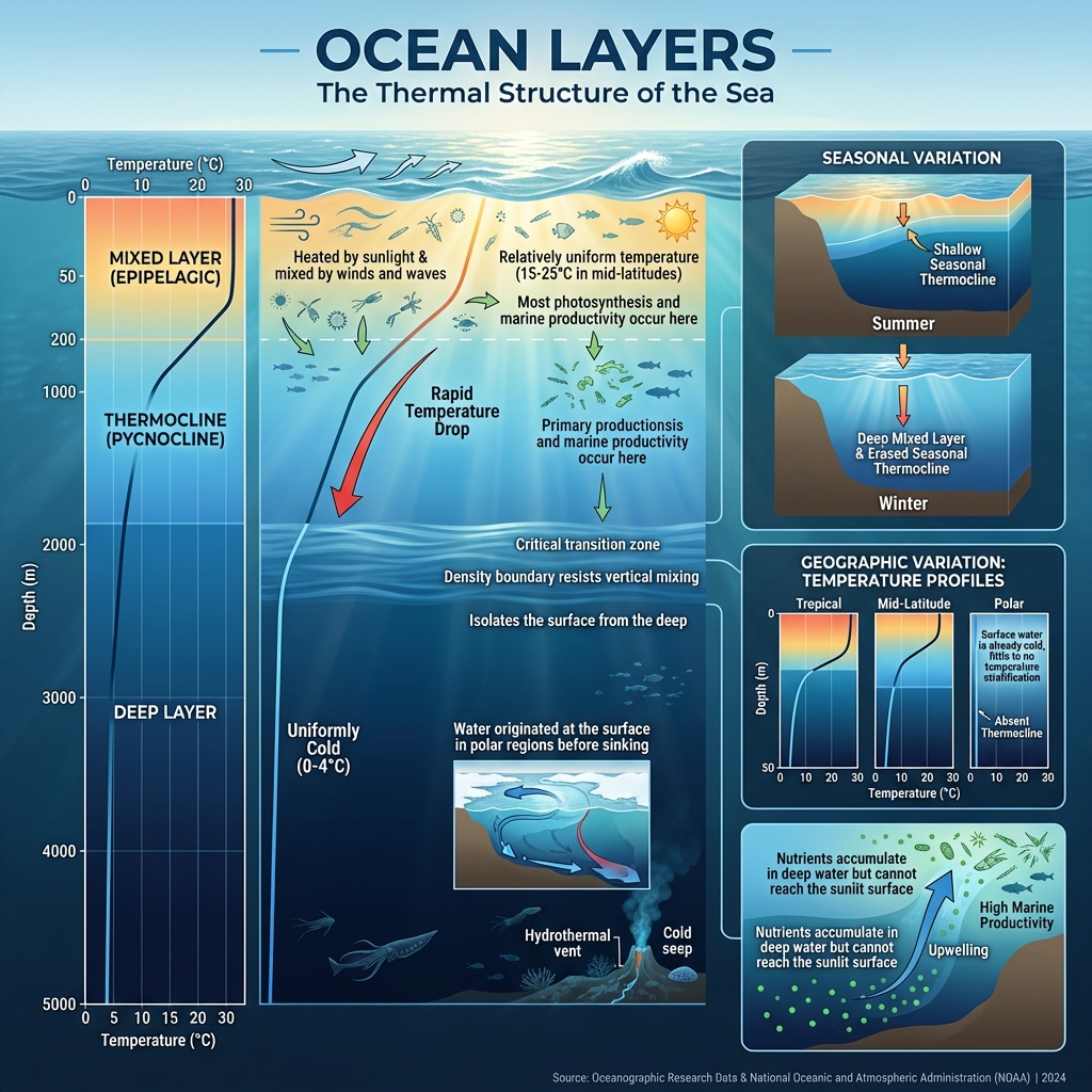 Ocean Thermal Stratification and Thermocline