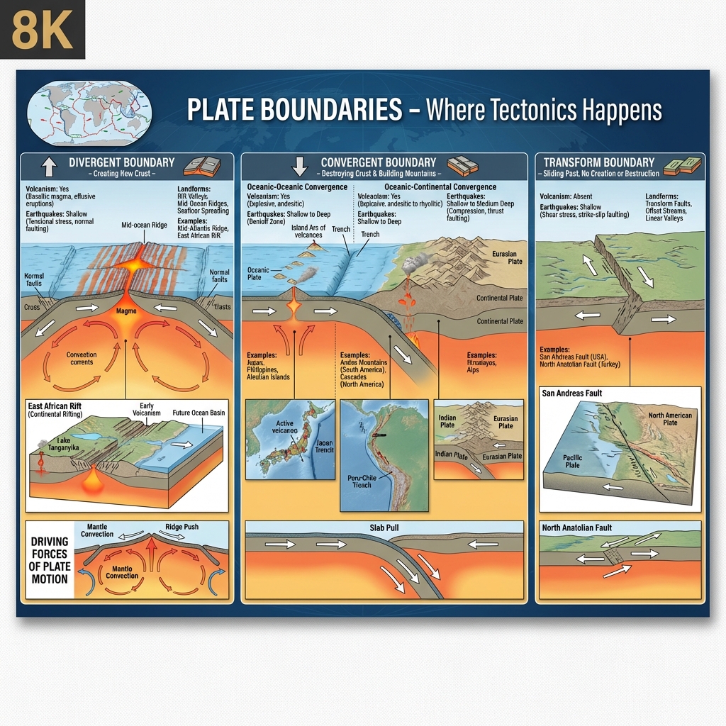 Plate Boundary Interactions