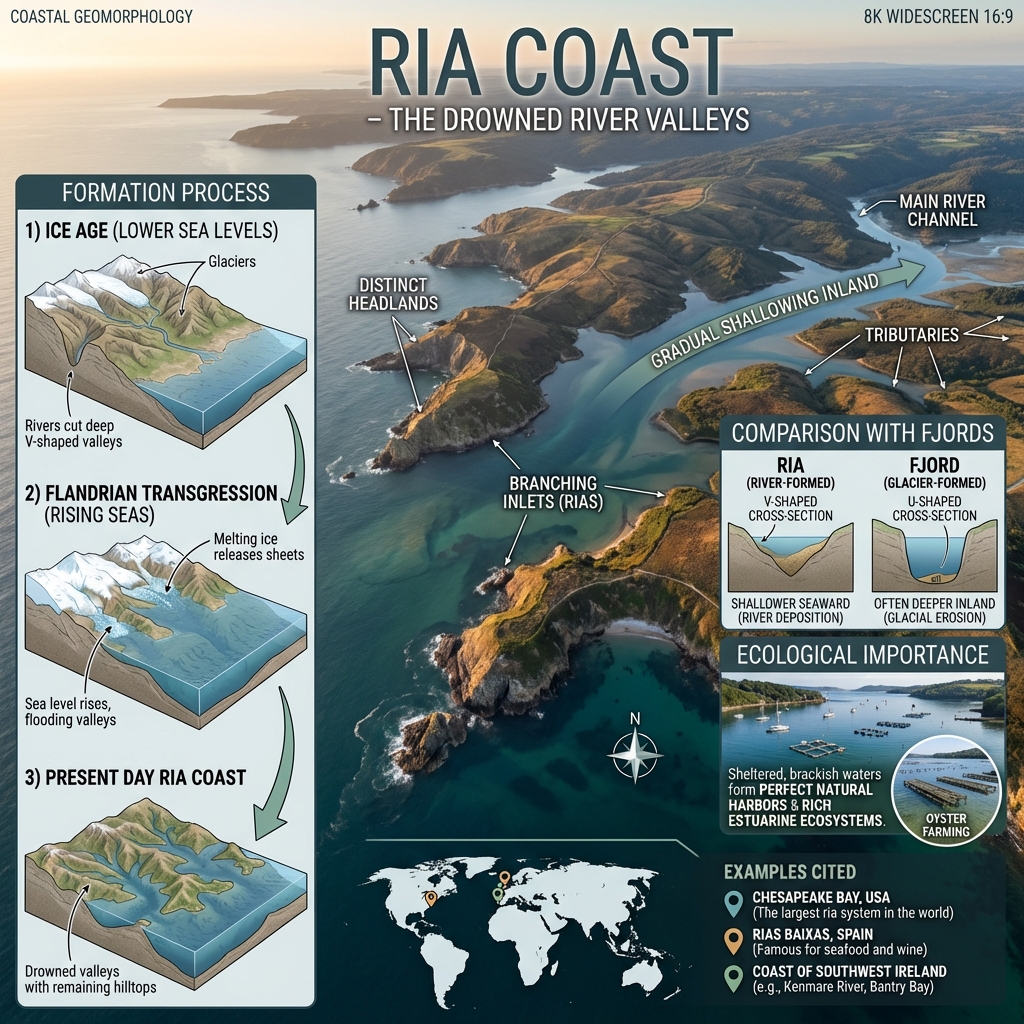 Ria Coastline Formation