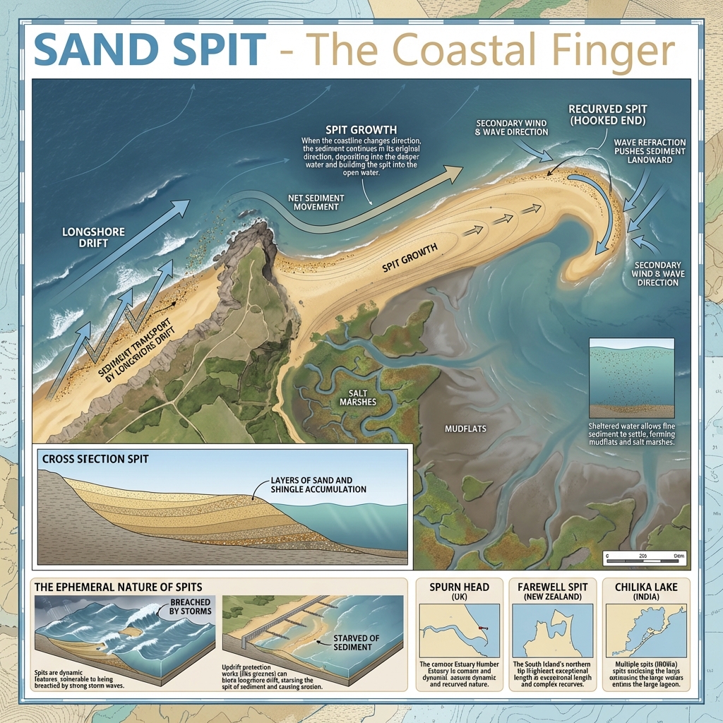 Sand Spit and Hook Formation