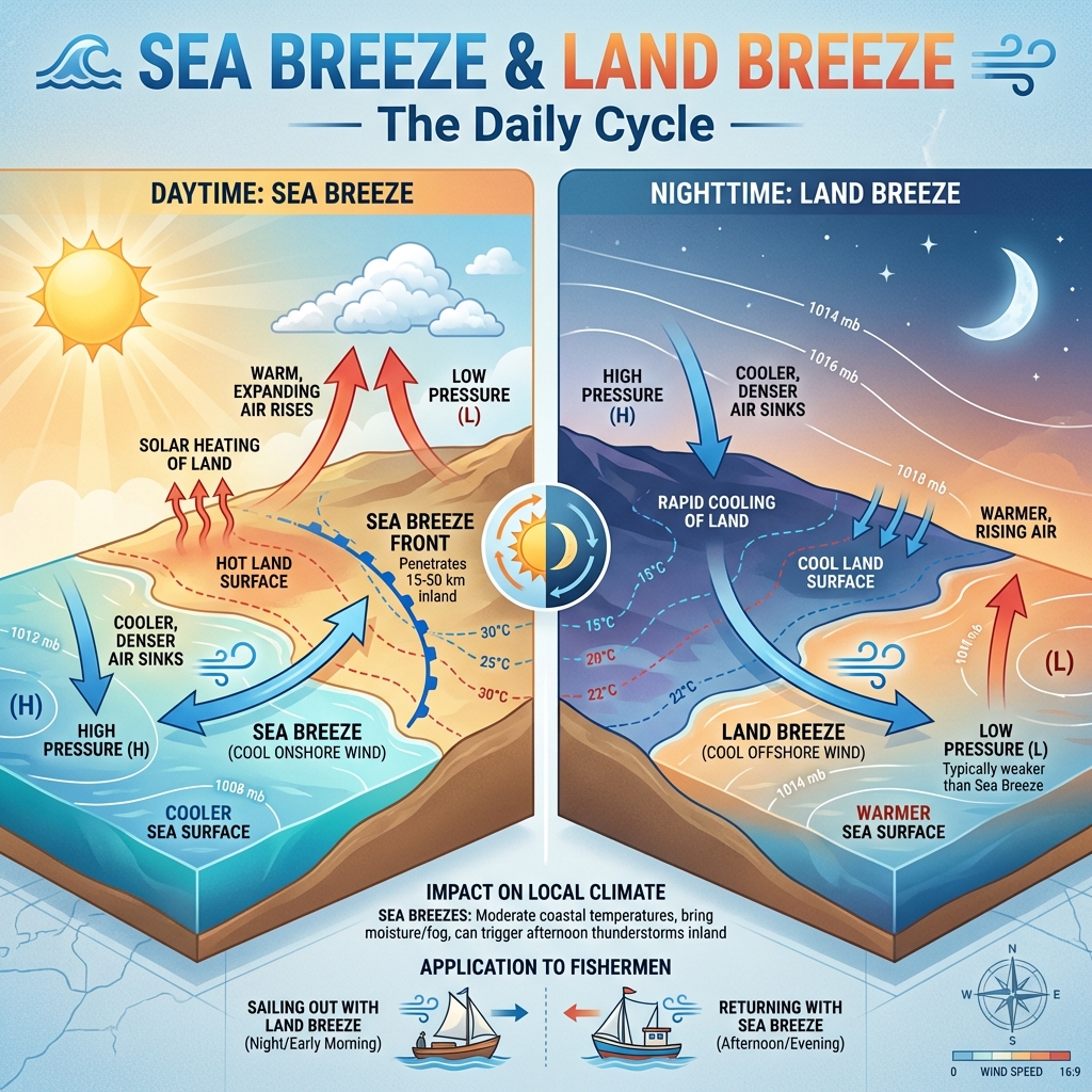 Sea Breeze and Land Breeze Cycle